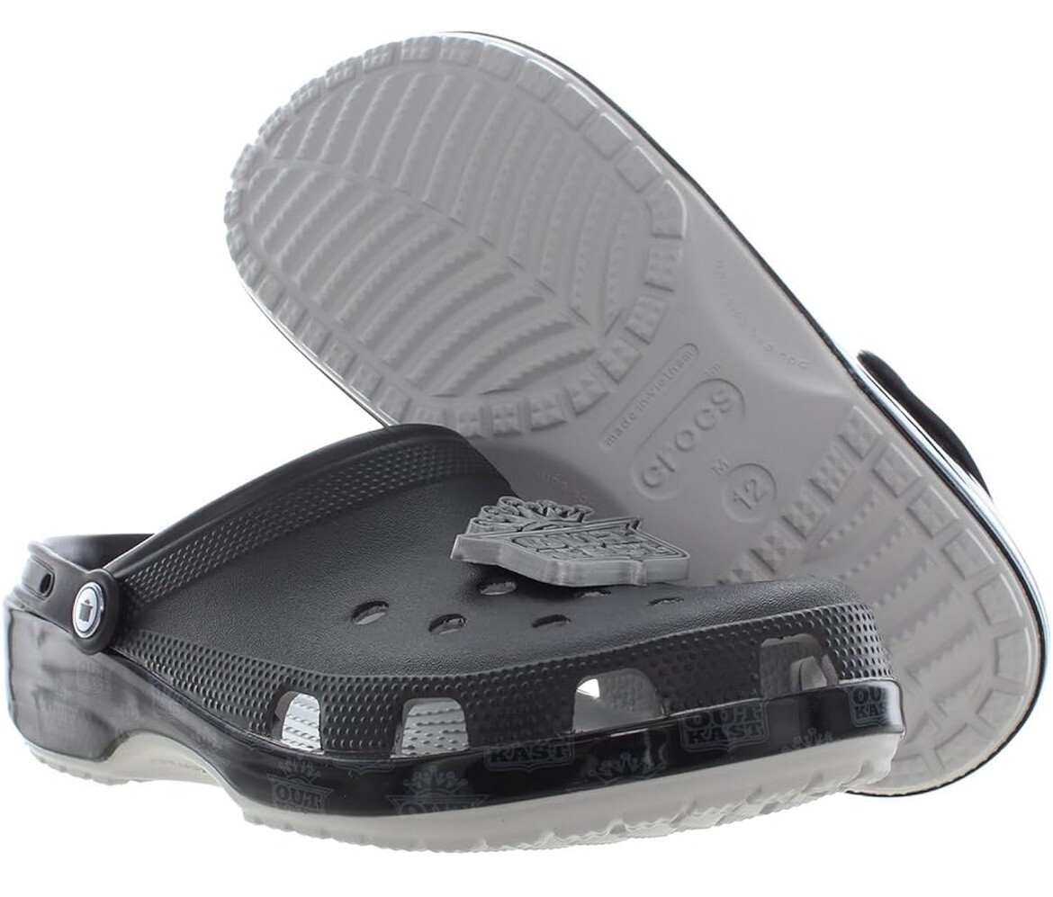 Crocs OUTKAST Classic Clog Black/Silver 208870-067 Size 11 