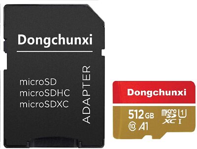 512GB Micro SD Card Memory Card with Adapter MicroSD High Speed 512gb MicroSD