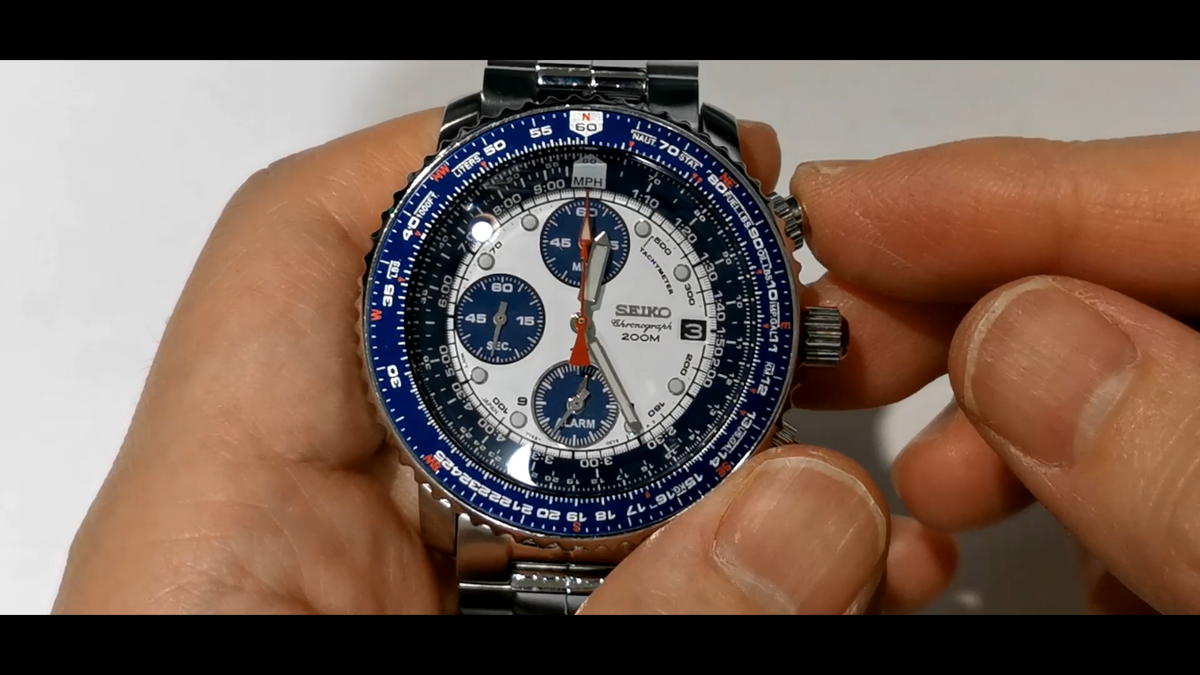 Seiko Flightmaster White Men's Watch - SNA413 for sale Seiko Flightmaster White Men's Watch - SNA413 for sale