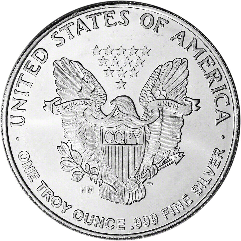 FIVE (5) 1 oz. Highland Mint Silver Round Walking Liberty Design .999 Fine