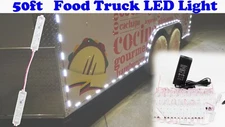 50ft Food Truck LED Light Kit Concession Vending Cart Kiosk 5730 UL Power Supply