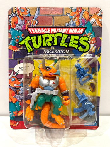 TMNT Ninja Turtles 1990 TRICERATON UNPUNCHED Playm...
