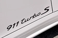 CUSTOMIZABLE PAIR 2018-24 PORSCHE 911 Turbo S Vinyl Sticker Door Decal Set