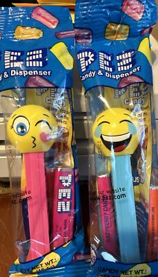 PEZ Emojis KISSING & LOL ing 7.5 Cello Set Of 2