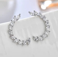 Big C Gorgeous Crystal Cubic Zircon Stud Earrings Women Wedding Party Gift PE37