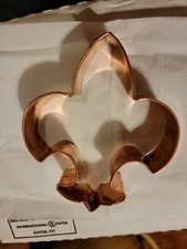BRAMAN Heavy Copper Boy Scout Fleur- De-Lis  Cookie Cutter 