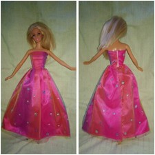 Barbie Kleid Prinzessin Brautkleid Party Abend Ballkleid Hochzeit Pink #D