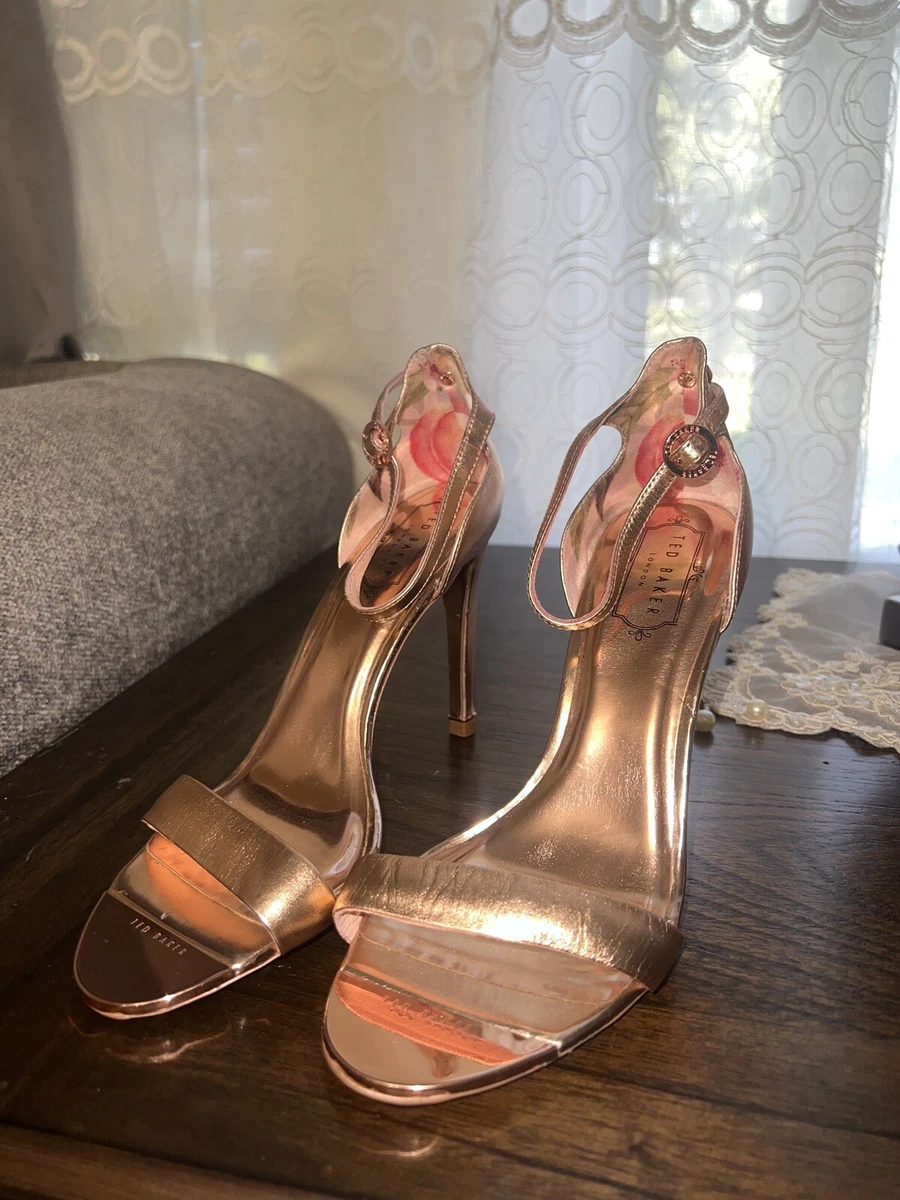 Ted Baker Sharlot rose gold ankle strap stiletto size 8 eBay
