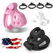 Cobra Male Chastity Device Super Mini Cage with 4 Ring Cage Chastity Lock New