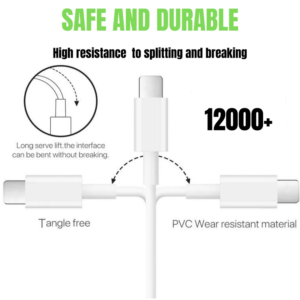 USB Fast Charger Cable Charging Cord 3/6Ft For iPhone 14 13 12 11 Pro X 8 7 iPad - Image 3 of 4