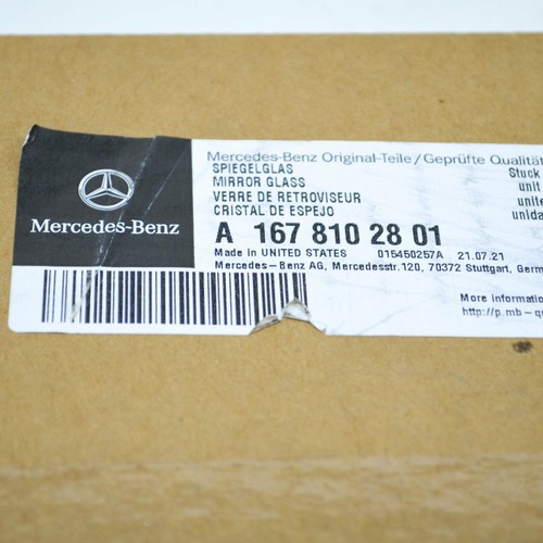 NEW MERCEDES-BENZ GLE W167 FRONT RIGHT DOOR MIRROR GLASS LHD A1678102801 - Picture 9 of 9