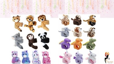 Plush Kids Slap Wrist Band Animal Hugger Collection Bracelets Hugglers Soft Toy | eBay