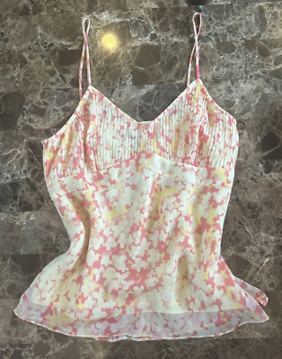    Vintage Y2k babydoll milkmaid Tank top Size Small Kawaii Coquette Fairy EUC