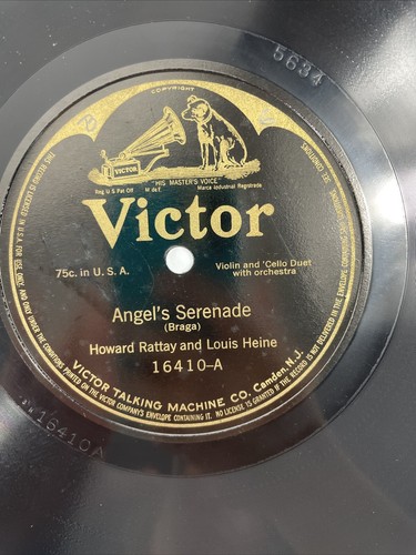 Angels Serenade & Fifth Nocturne Howard Rattay 10" Record Victor Black - Foto 3 di 21