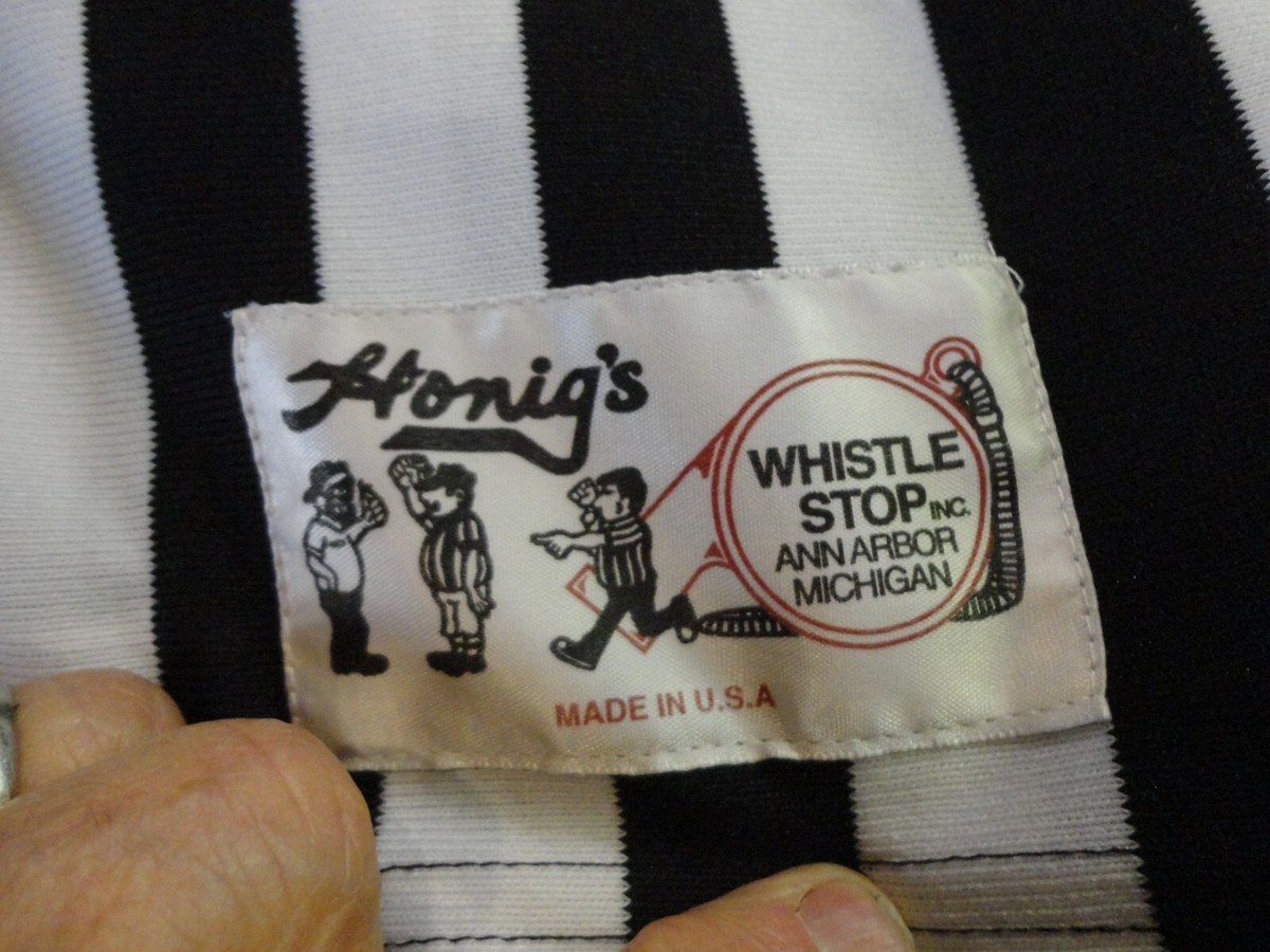 Vintage Honig's Whistle Stop Referee Poly Jersey Shirt XL TALL USA