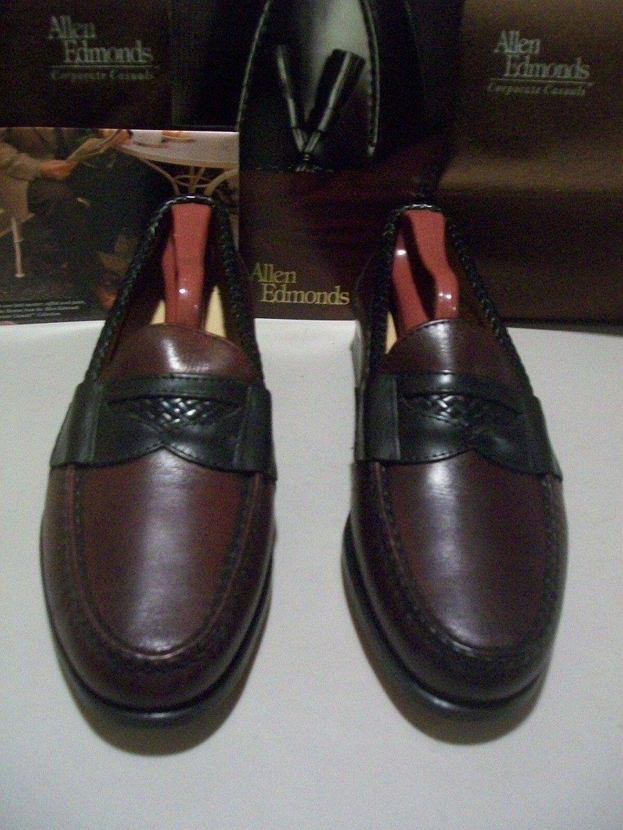 Allen Edmonds Mens Newcastle Burgundy- Black Dress Slipon Loafer 11.5 (22) Started the day in classic brown loafers by @AllenEdmonds  main image 4