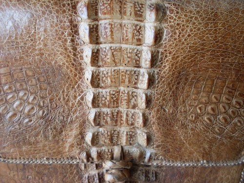 BORSA ARTIGIANALE IN VERO COCCODRILLO pezzo unico REAL CROCODILE BAG handmade - Foto 5 di 12