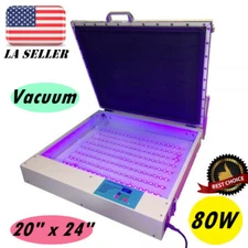 80W Tabletop 110V 20in x 24in Vacuum LED UV Exposure Unit Screen Printing