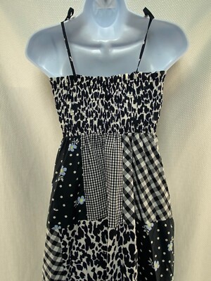 Women Dress Sandy Liang x Target Patchwork Color Black