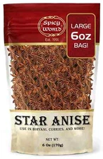 Spicy World Star Anise Whole Pods 6 Oz Bag -Premium Quality Vegan All Natural...