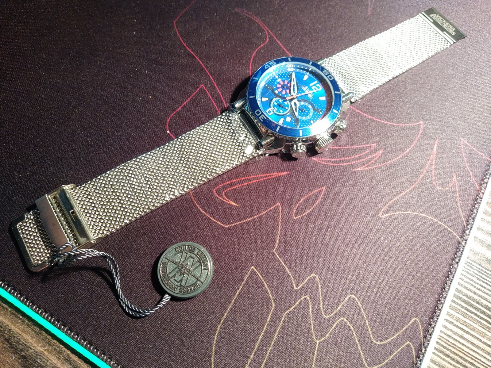 Montre chronomètre Vickers Armstrong Accélération bleue lisible et précise - 4