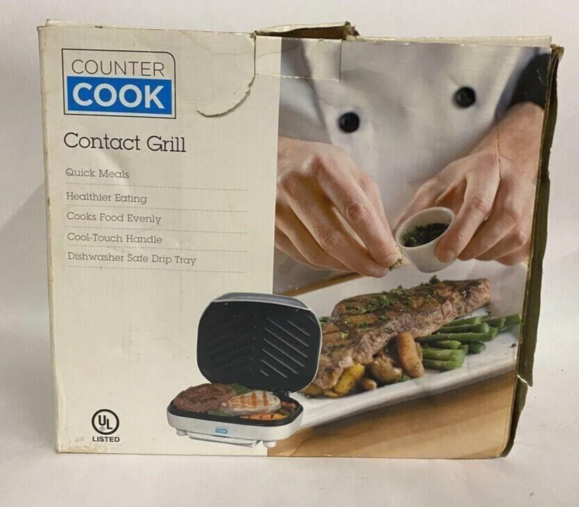 Counter Cook Countertop Electric Grill Kitchen Appliance - 8.5 x 6.5" Cook Area