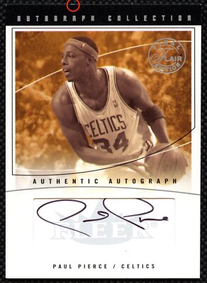 2003-04 Flair Final Edition Paul Pierce 90/100 Auto Collection Fleer