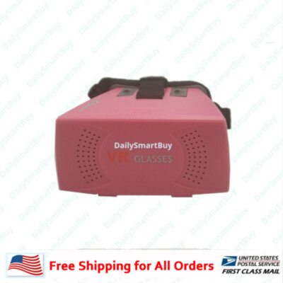 VR BOX  Google Cardboard 3D Glasses for smart phones (HVR7) (Pink)