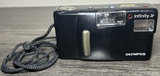  PLEASE READ Olympus Infinity Jr. 35mm Point  Shoot Film Black Camera 1:3,5 AF