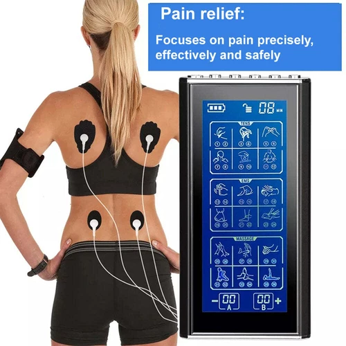 3-in-1 TENS EMS Machine Massager 10 Pads Electric Acupuncture Muscle Pain Relief - Picture 7 of 14
