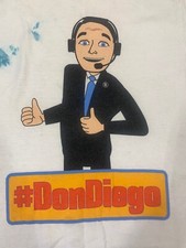 Gildan Youth L Fox Sports DonDiego White Shirt Short Sleeve 1483