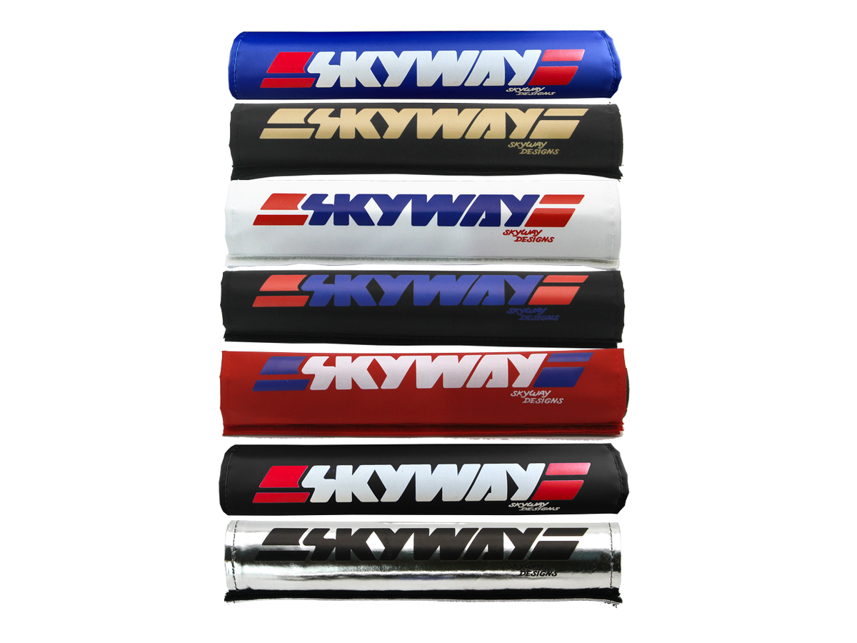 SKYWAY Bar Pads Retro Old School BMX Bike Frame 3 Pad Set Black