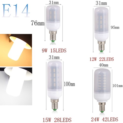 LED Corn Bulb E27 E14 G9 GU10 B22 9W-24W 7030 SMD Light Lamp Milky White AC 220V - Picture 14 of 17