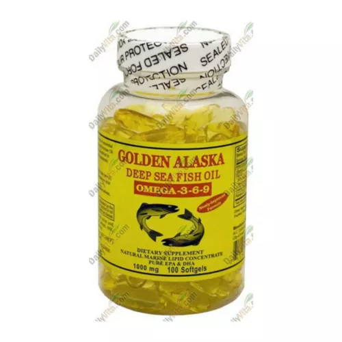 Golden Alaska Deep Sea Fish Oil Omega-3-6-9 1000mg 100 Softgels DHA EPA
