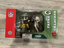 McFarlane NFL Deluxe 2 Pack Packers Brett Favre Chicago Bears Brian Urlacher HOF