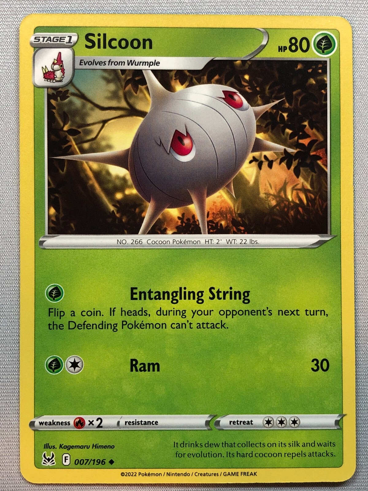 Pokemon Lost Origin Silcoon 7/196 NM/M 