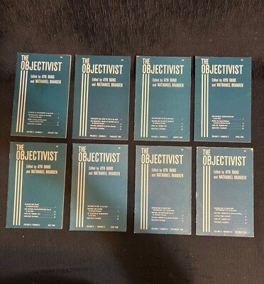 The Objectivist Ayn Rand Nathaniel Branden 8 issues Volume 5 from 1966