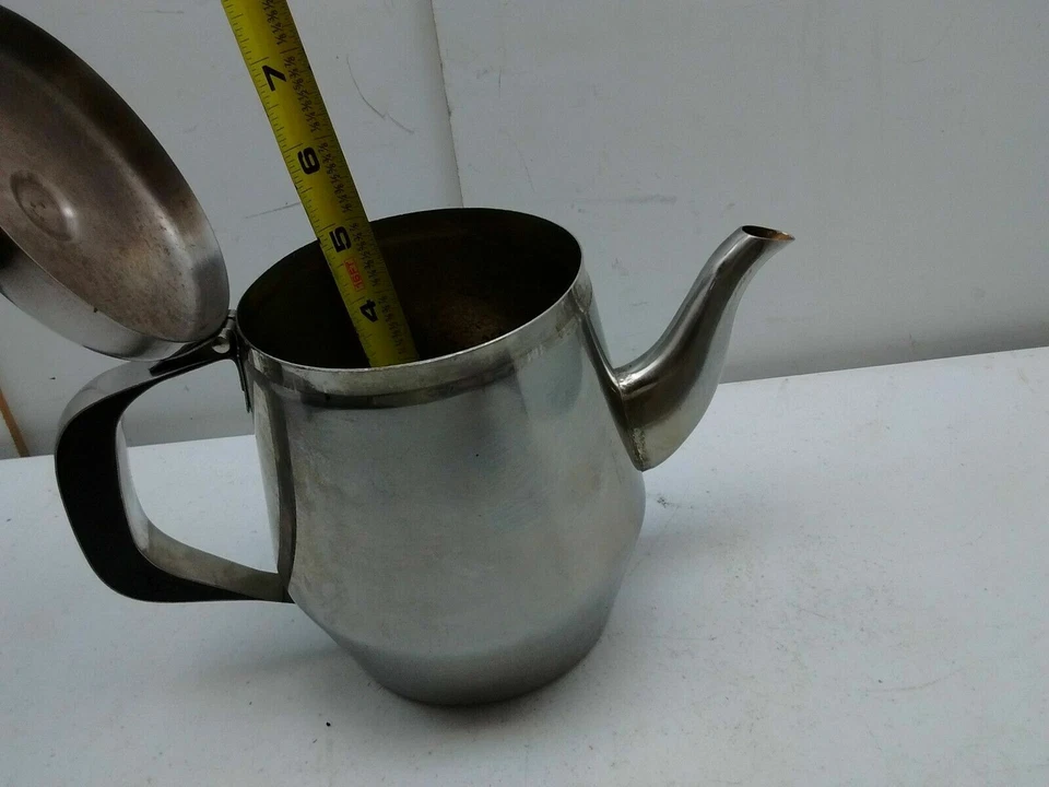 Winco Acero Inoxidable Cuello de Ganso 20 OZ Tetera 4 Tazas Jarra de Café Hervidor de Infusión Foto 3 de 3