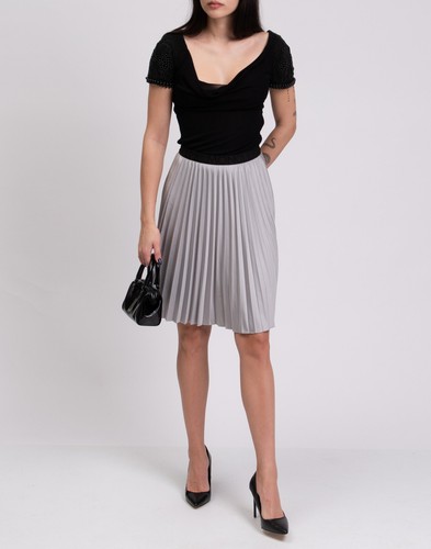 RRP €650 MONCLER Jersey Pleated Skirt Size XS Unlined Branded & Elastic Waist - Picture 2 of 12