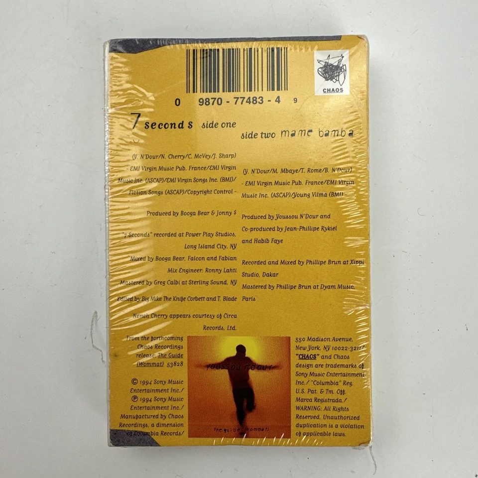 Youssou N'Dour Neneh Cherry 7 Seconds (Cassette) Single New Sealed - Image 2 of 2