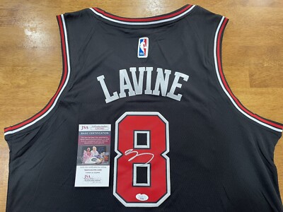 Zach LaVine Chicago Bulls Autographed Signed Jersey size L JSA COA