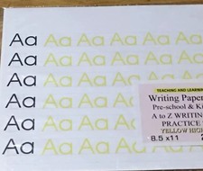 Writing Paper for Kids - A to Z WRITING LETTER PRACTICE SHEETS - 104 sheets