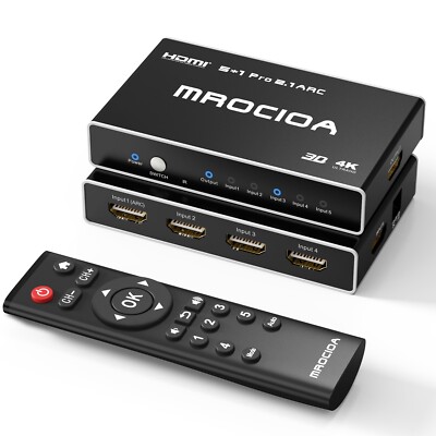 in 1Out 8K HDMI Switch with ARC, 4K@120Hz HDMI Switch HDMI