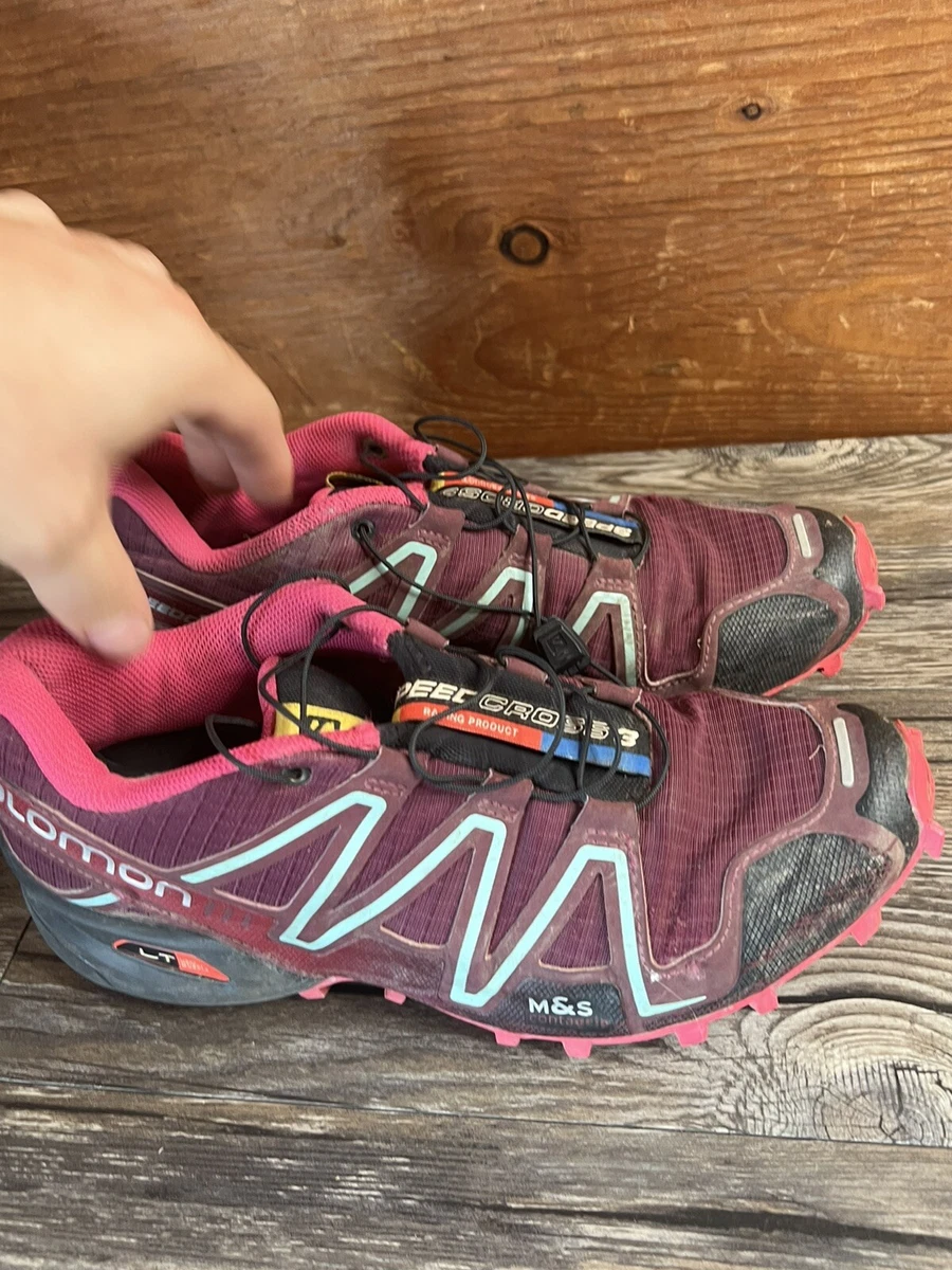 Bi inden længe kæde Salomon Womens Speedcross 3 Running Shoes Red Low Top Mesh Size 8 | eBay