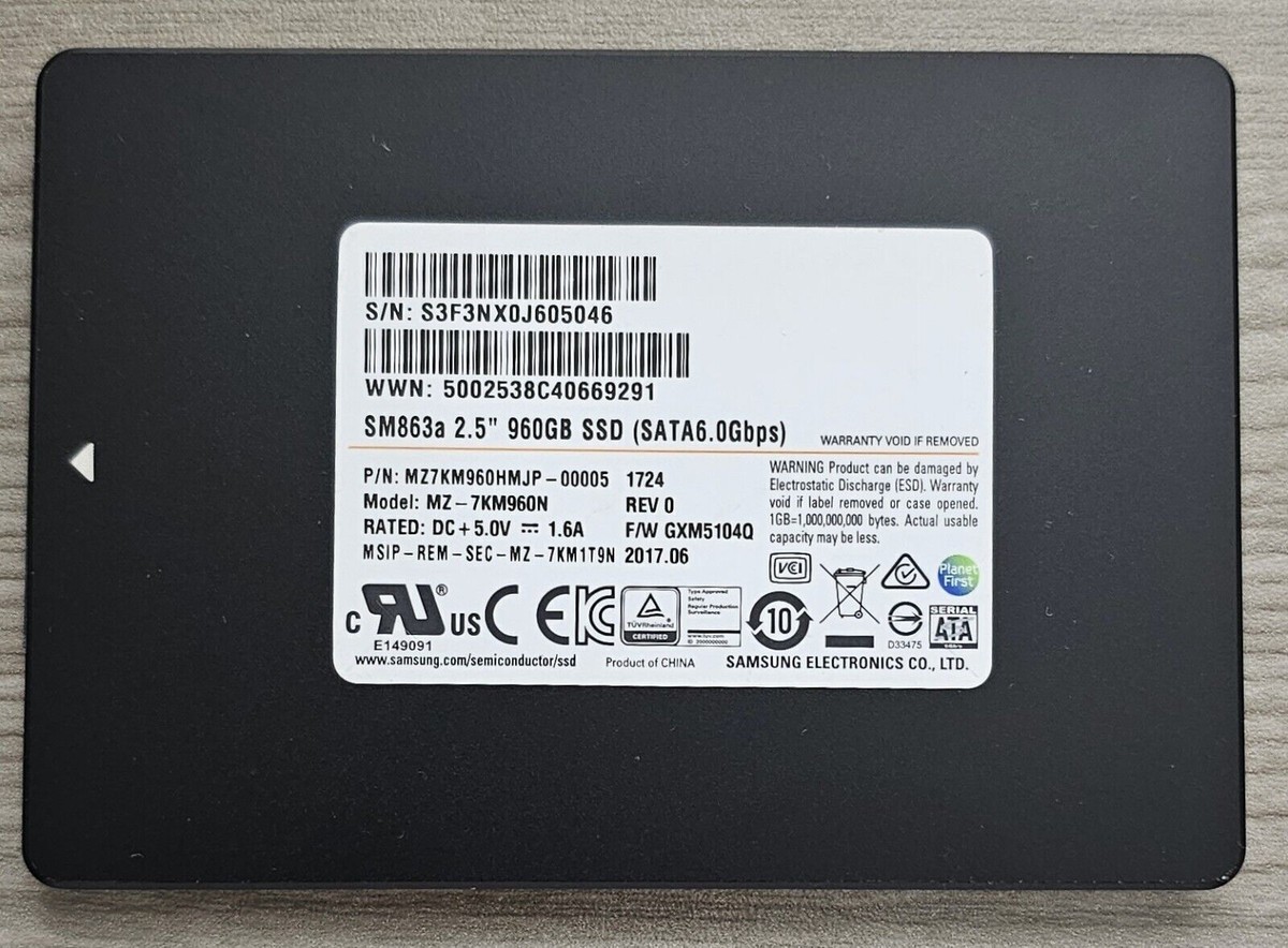 内蔵型SSD SAMSUNG SM863a 2.5\