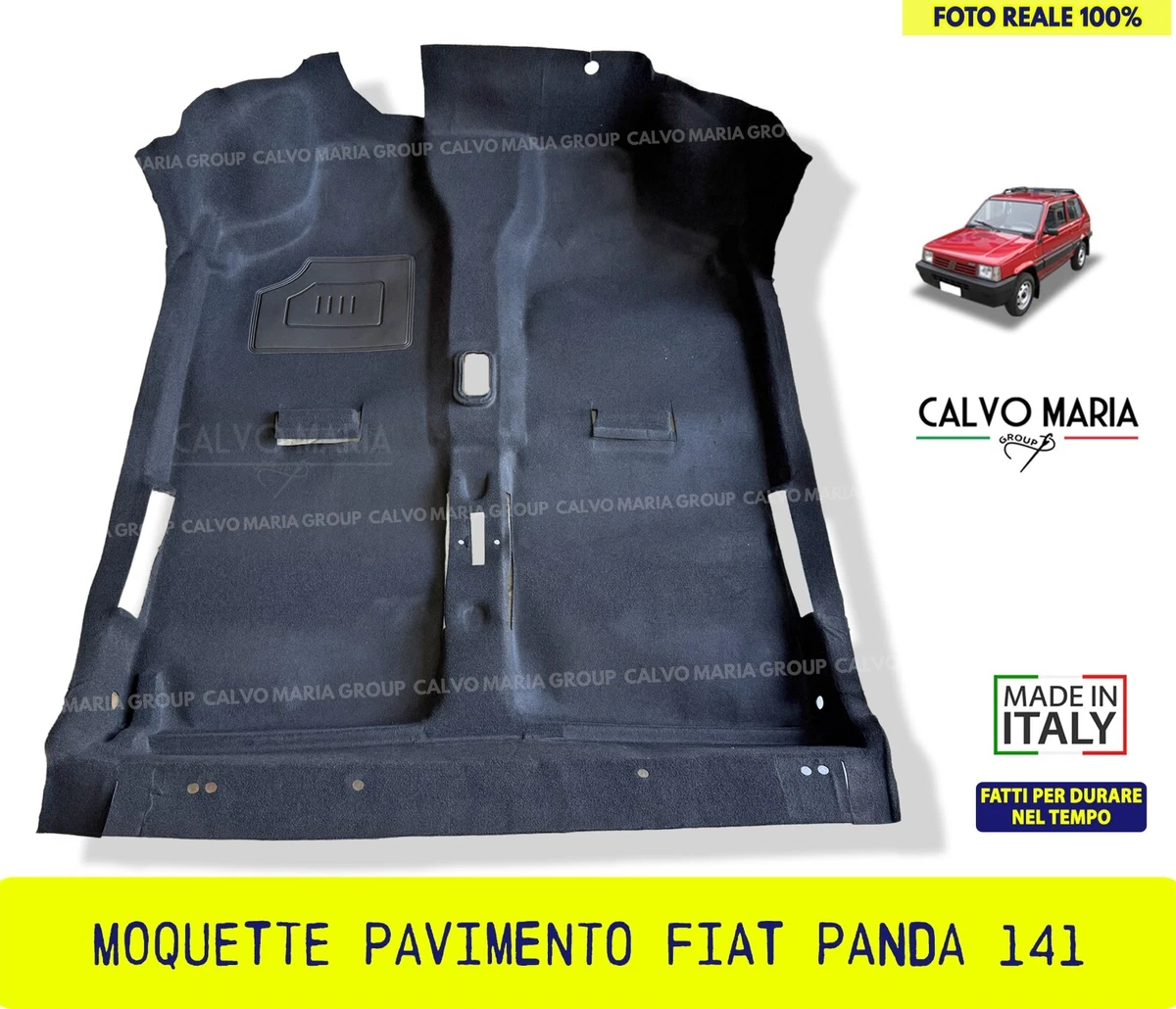 Tappetino Auto Specifico Per Fiat Panda 141 (1986-2003) - Lato Guida - Moquette Nera Con Bordino