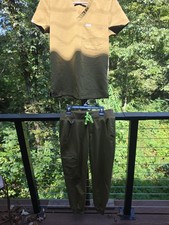 Figs Technical Collection Scrubs Set Womens XXS Top XS/P Pants Mustard Yellow