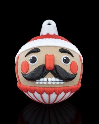 Nutcracker Christmas Ornament   3D Printed Holiday Tree Decoration