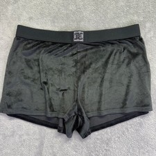 Juicy Couture Black Velour Sleep Shorts Womens Size Large Rhinestone Logo