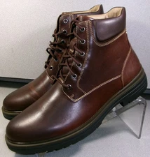 205993 PFBT50 HENSON MEN SHOE 10.5 M MAHOGANY LEATHER LACE UP JOHNSTON & MURPHY
